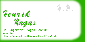 henrik magas business card